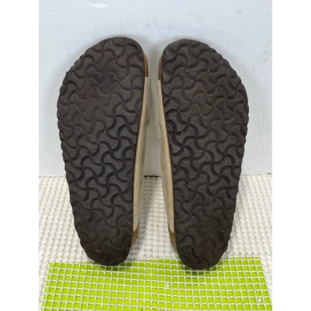 Birkenstock Arizona Tobacco Brown Nubuck Leather Slide Sandals